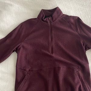 Lululemon Mens at ease ¼ zip in a dark red. Size medium